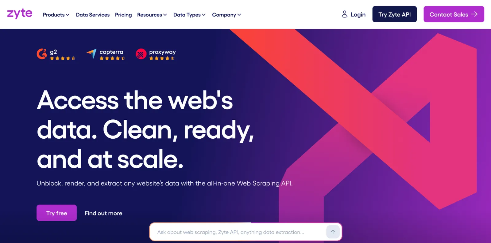 Zyte home page