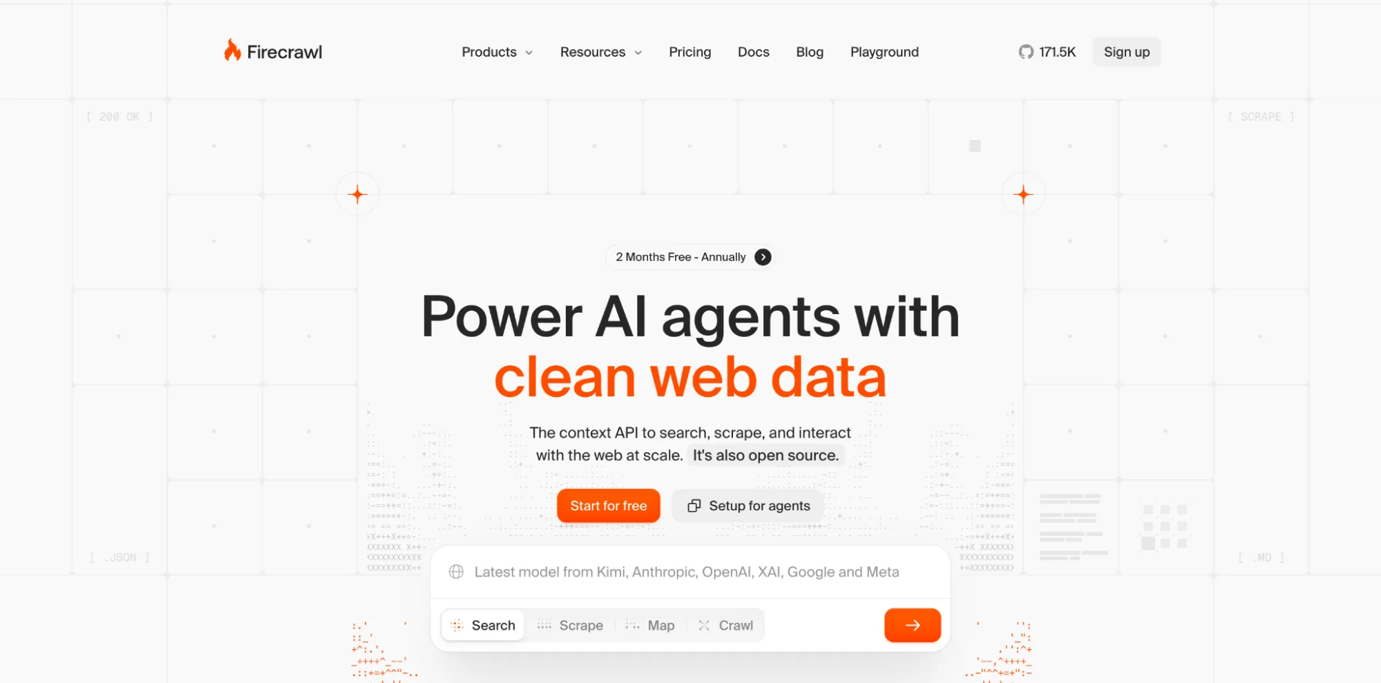 Firecrawl home page