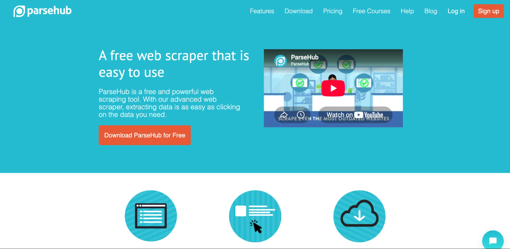 ParseHub home page